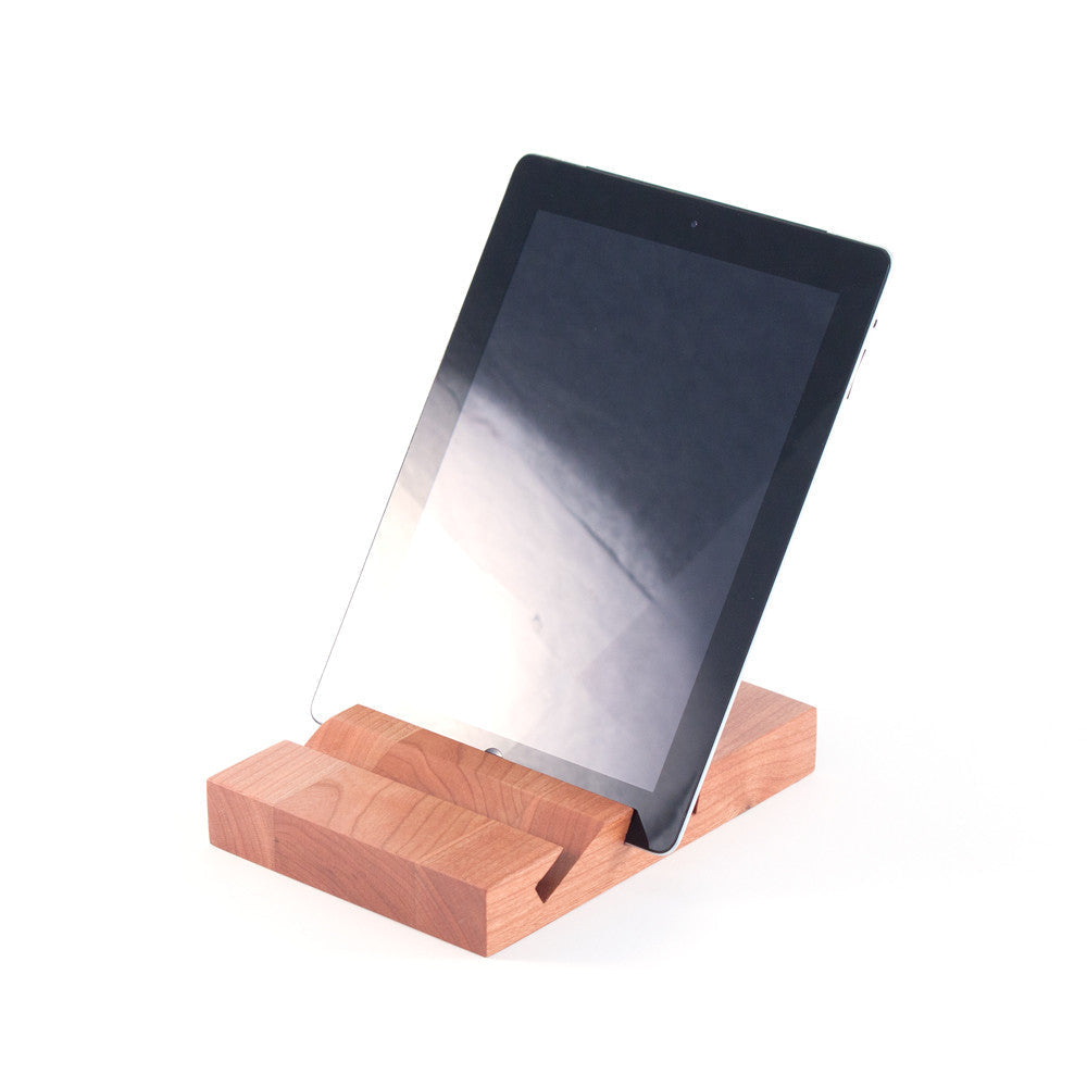 Support/support tablette/iPad naturel 26 x 20 cm en bois de bambou - Support  tablette